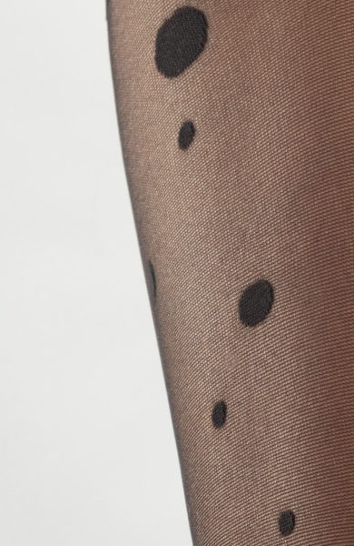 Schwarze Modische Feinstrumpfhose 20 DEN mit kleinen und großen Tupfen Collanteria Mirande