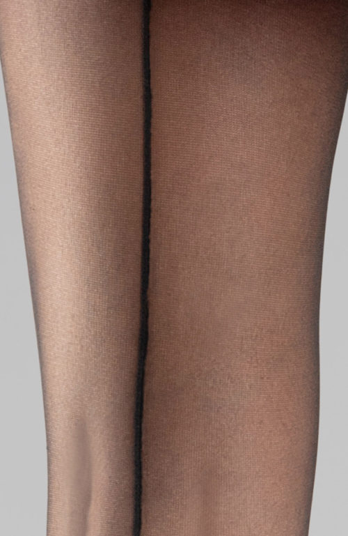 Schwarze modische Feinstrumpfhose mit Naht Collanteria Parisa