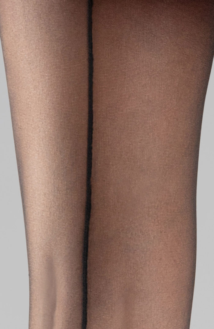 Schwarze modische Feinstrumpfhose mit Naht Collanteria Parisa