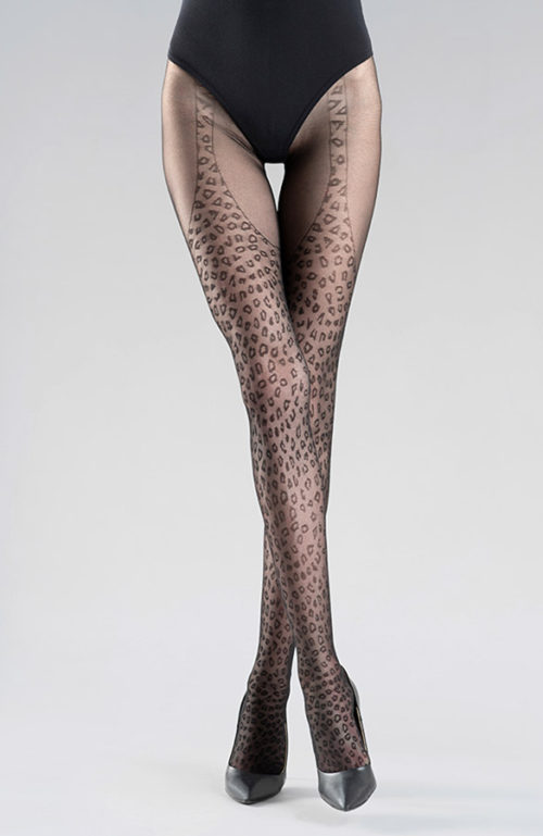 Modische Feinstrumpfhose mit Jaguar Tiermuster Collanteria Sierra