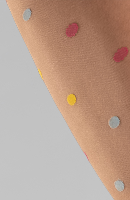 Tělové silonky s barevnými puntíky Amadora