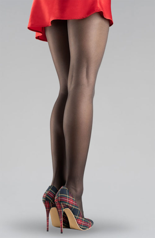 Klassische luxus Feinstrmpfhose aus hochwertigem Mikrofaser 20DEN in schwarz Collanteria Sandra