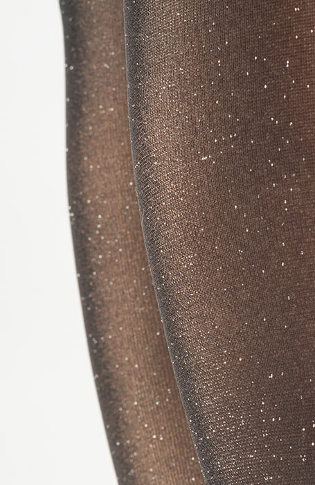 Glatte Glitzerstrumpfhose mit Lurexfaser 20DEN dunkelgrau Collanteria Salerna