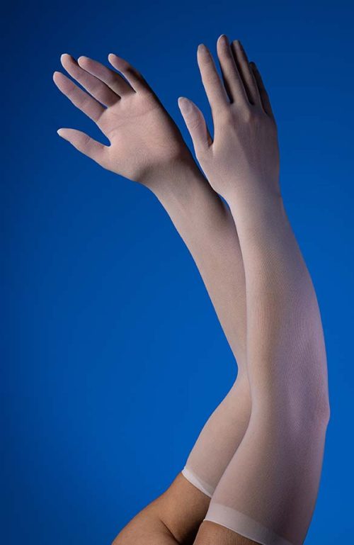 Lange elastische transparente Handschuhe Collanteria Manilla