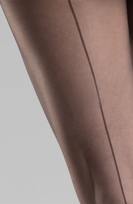 Modische graue Feinstrumpfhose mit Naht Collanteria Chicago