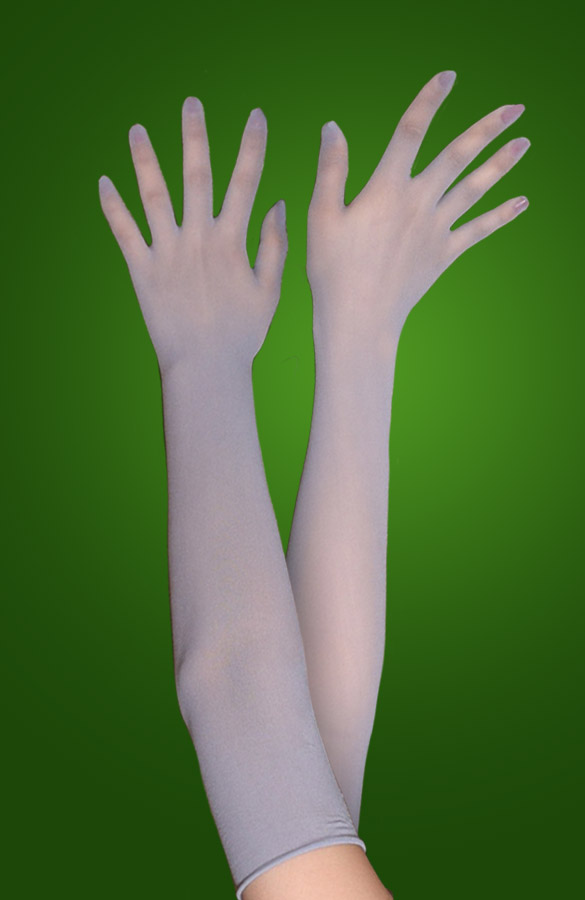 Elastische graue transparente Handschuhe Collanteria Manilla